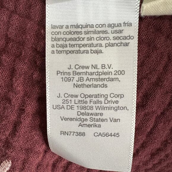 MADEWELL Mulberry Top Floral Crinkled Crew Neck Open Back Drop Shoulder M Medium - Picture 8 of 9